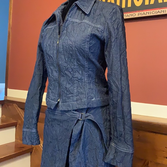 - Wrinkled Effect Denim Set - - Picture 3 of 16